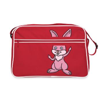 Lapin lapin lapin - Sac Retro - rouge/blanc - Devant