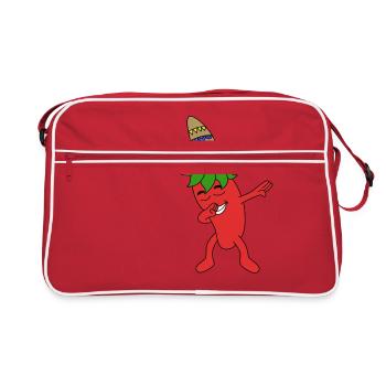 Chilli Mexico Dab Dabbing chilli scharg spicy new - Retro Bag - red/white - Front