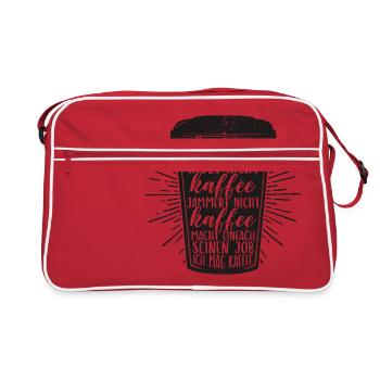 Design Coffee - Retro Tasche - Rot/Weiß - Vorne