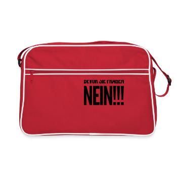 Before they ask... no!!! - Retro Bag - red/white - Front