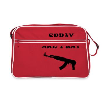 Spray and Pray AK-47 Gift Idea - Retro Bag - red/white - Front
