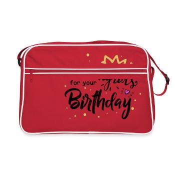 Félicitations anniversaire - Sac Retro - rouge/blanc - Devant