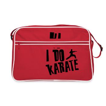 HI I DO KARATE - Karate T-Shirt - Gift Idea - Retro Bag - red/white - Front