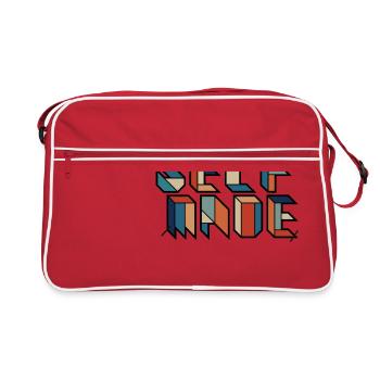 Selfmade - Fait maison - Retro Vingate Graffiti - Sac Retro - rouge/blanc - Devant