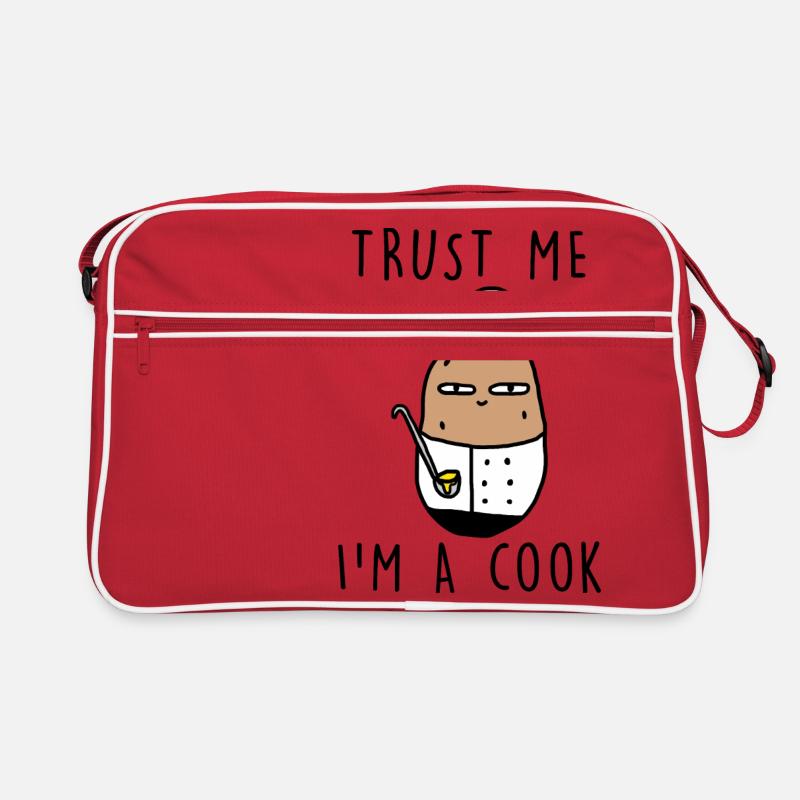 FAITES-MOI CONFIANCE DANS UN CUISINIER - Sac Retro - rouge/blanc