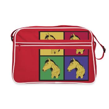 Chevaux pop art - Sac Retro - rouge/blanc - Devant