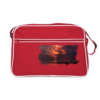 Scratched 'Thunder' - Retro Tasche - Rot/Weiß - Vorne