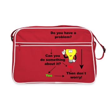 Avez-vous des problèmes étudiant idée cadeau étudiant - Sac Retro - rouge/blanc - Devant