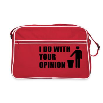 Ton opinion | Drôle - Idée cadeau - Sac Retro - rouge/blanc - Devant