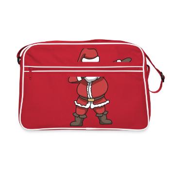 Santa dabbing gift Noël danse - Sac Retro - rouge/blanc - Devant