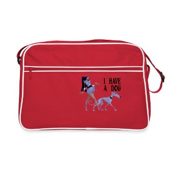 Dog design for dog owners - Retro Bag - red/white - Front