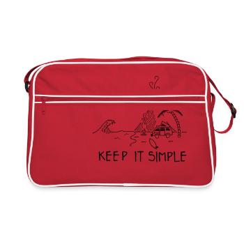 Gardez le surf simple - Sac Retro - rouge/blanc - Devant