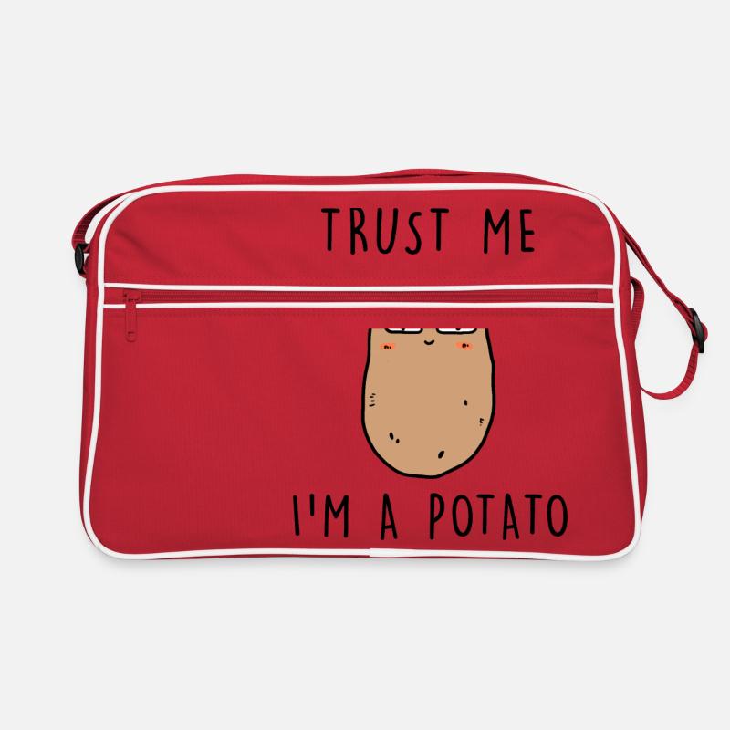 FAITES-moi confiance en une pomme de terre - Sac Retro - rouge/blanc