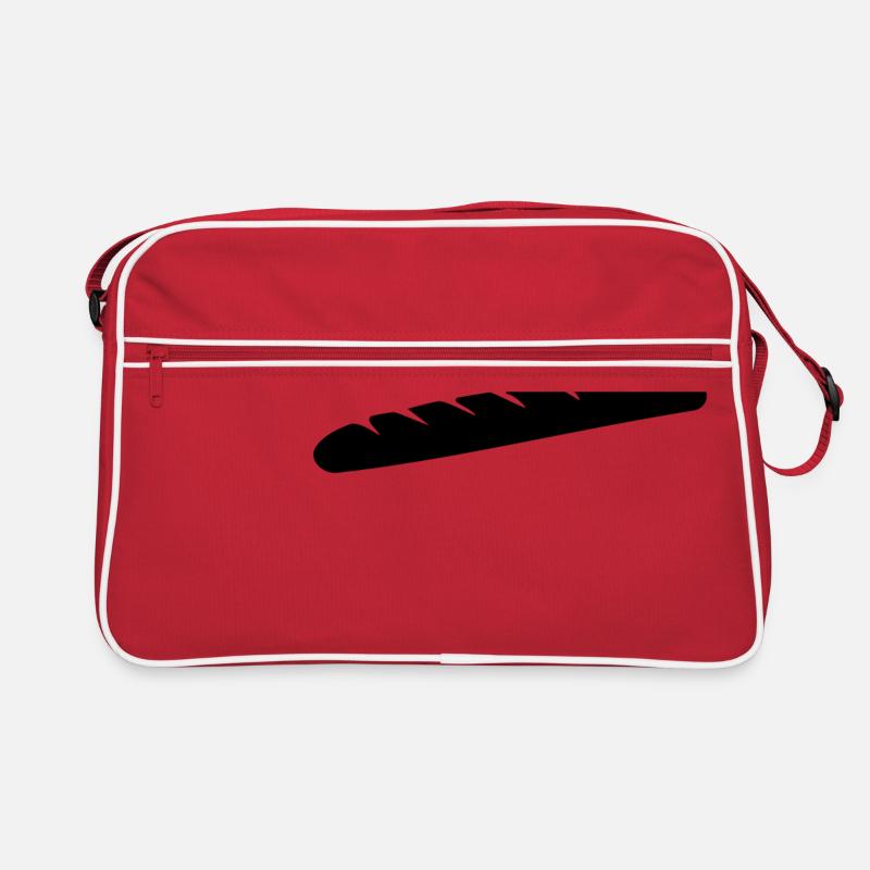 Baguette Logo Geschenk - Retro Tasche - Rot/Weiß
