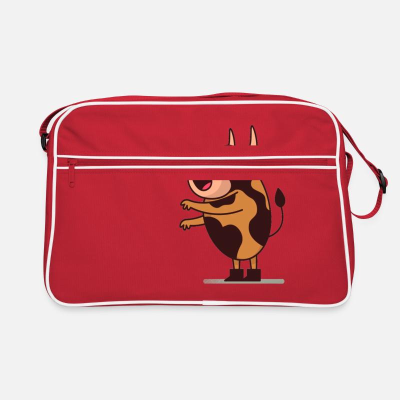 Kuh Kühe Cartoon Comic Retro Tasche