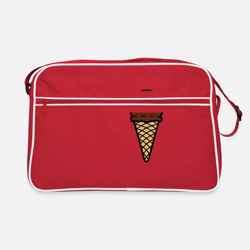 Eis mit Schoko im Sommer Retro Tasche