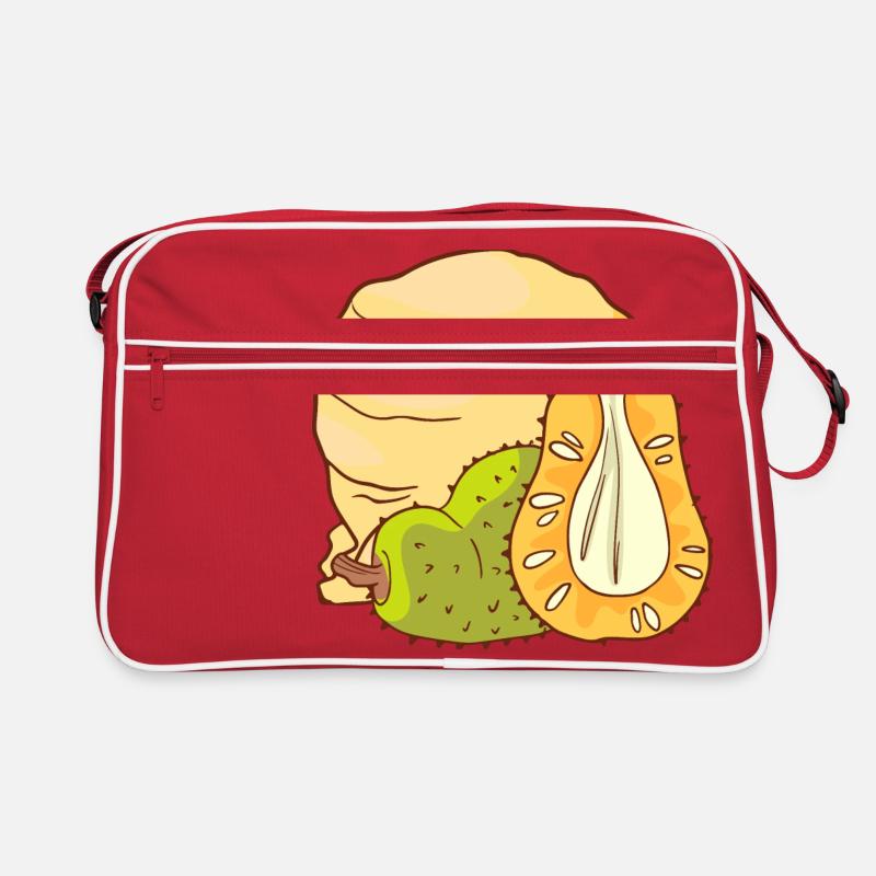 Jackfrucht Eis Speiseeis Eiskrem Eiscreme Kugeleis Retro Tasche