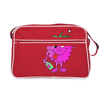 Drunk raspberry - Retro Bag - red/white - Front