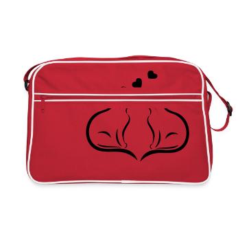 Deux chats - Sac Retro - rouge/blanc - Devant