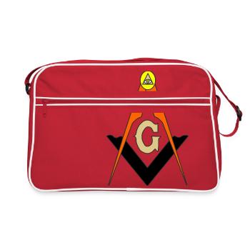 Freemason Compass - Retro Bag - red/white - Front