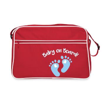 Bébé dans la voiture - Sac Retro - rouge/blanc - Devant