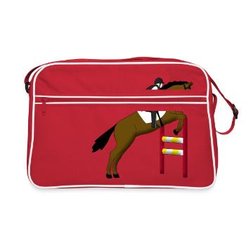 show jumping horse - Sac Retro - rouge/blanc - Devant
