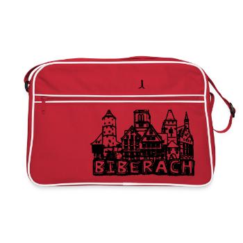 Biberach Skyline - Retro Bag - red/white - Front