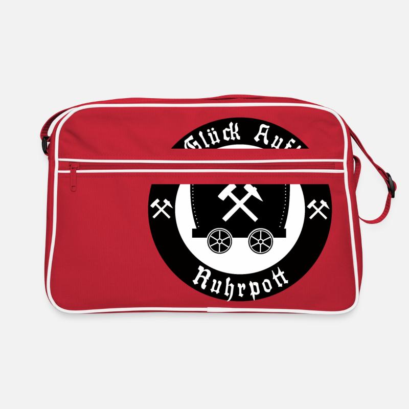 Glück Auf! Logo Ruhrpott mit Lore Retro Tasche