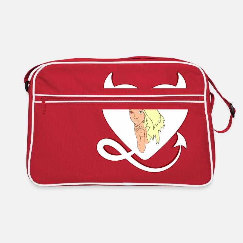 Diable avec cœur de diable Sac Retro
