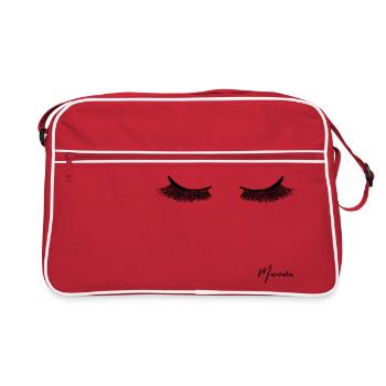 Lashes Mascara Wimpern Shirt - Retro Tasche - Rot/Weiß - Vorne