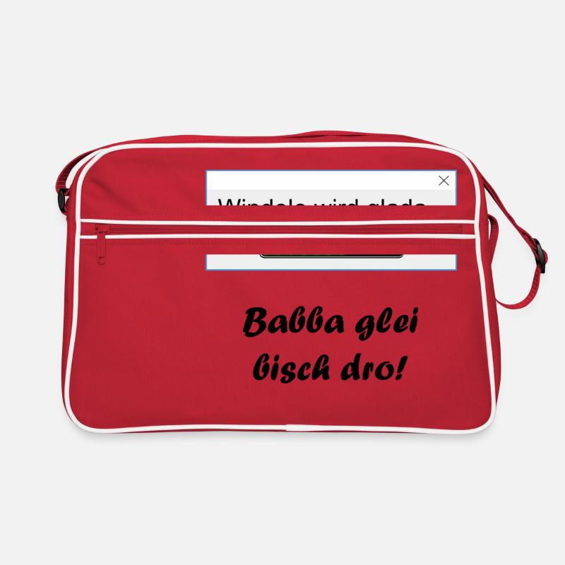 Windele wird glada... Retro Tasche