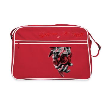 Skull Roses - Welcome to hell - Sac Retro - rouge/blanc - Devant