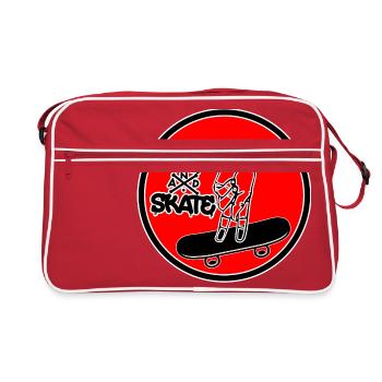 Fais du skate ou meurs - Sac Retro - rouge/blanc - Devant