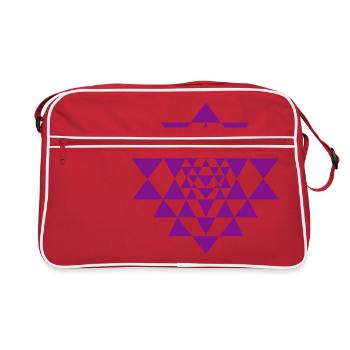 Sri Yantra 30 - Retro Bag - red/white - Front