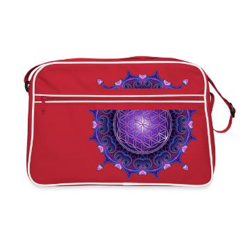 FLEUR DE LA VIE - Mandala de coeur - Sac Retro - rouge/blanc - Devant