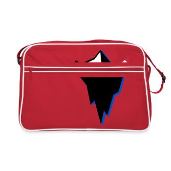 Polar Eisberg Mit Eisbär Winter - Retro Tasche - Rot/Weiß - Vorne