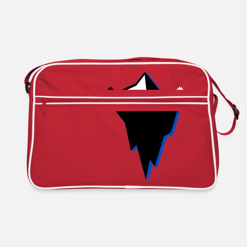 Polar Eisberg Mit Eisbär Winter - Retro Tasche - Rot/Weiß