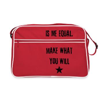 Is me equal - Retro Tasche - Rot/Weiß - Vorne