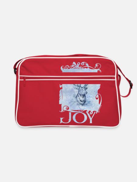 Joy to the world - Retro Tasche - Rot/Weiß - Vorne