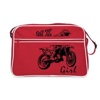 mx girl - Retro Tasche - Rot/Weiß - Vorne