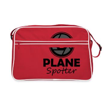Avion spotter avions cadeau planespotter - Sac Retro - rouge/blanc - Devant