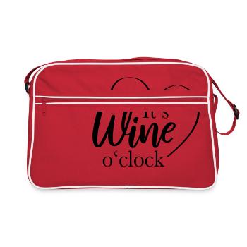 C’est Wine o’clock - Sac Retro - rouge/blanc - Devant