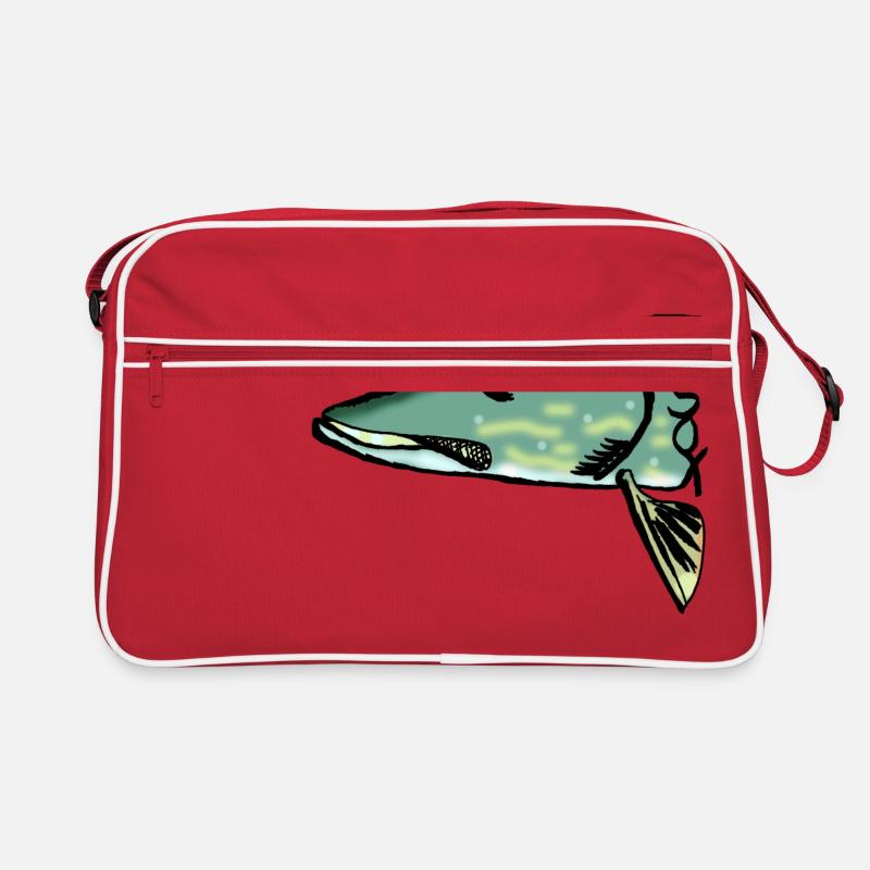 Hecht - Retro Tasche - Rot/Weiß