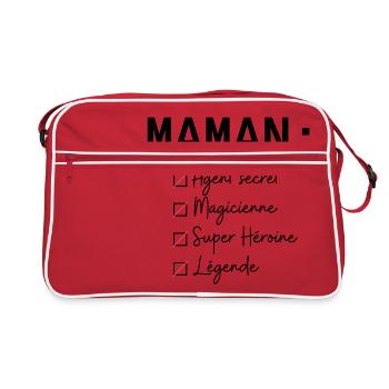 Maman: - Sac Retro - rouge/blanc - Devant