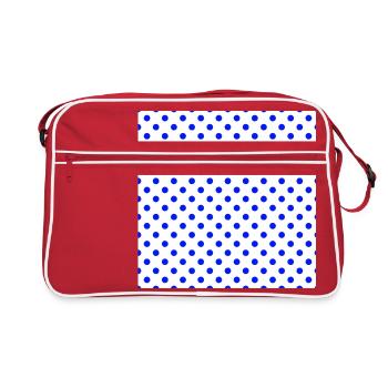 Polka Dot blanc et bleu - Sac Retro - rouge/blanc - Devant