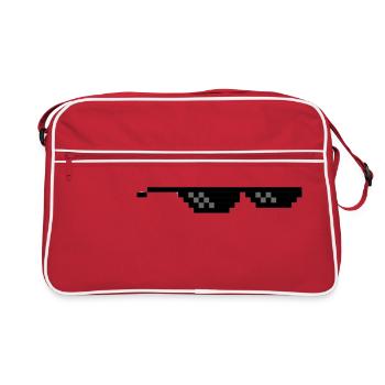 Th.. Life Brille Geschenk Idee - Retro Tasche - Rot/Weiß - Vorne