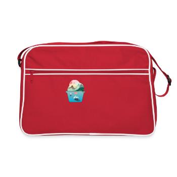 Crème glacée d’été Sundae Ice Cream Sea Sailing Beach - Sac Retro - rouge/blanc - Devant