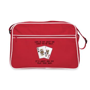Inspirant Dire Cartes à Jouer Poker Citation - Sac Retro - rouge/blanc - Devant