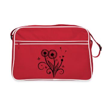 Dandelion, dandelion, dandelion - Retro Bag - red/white - Front