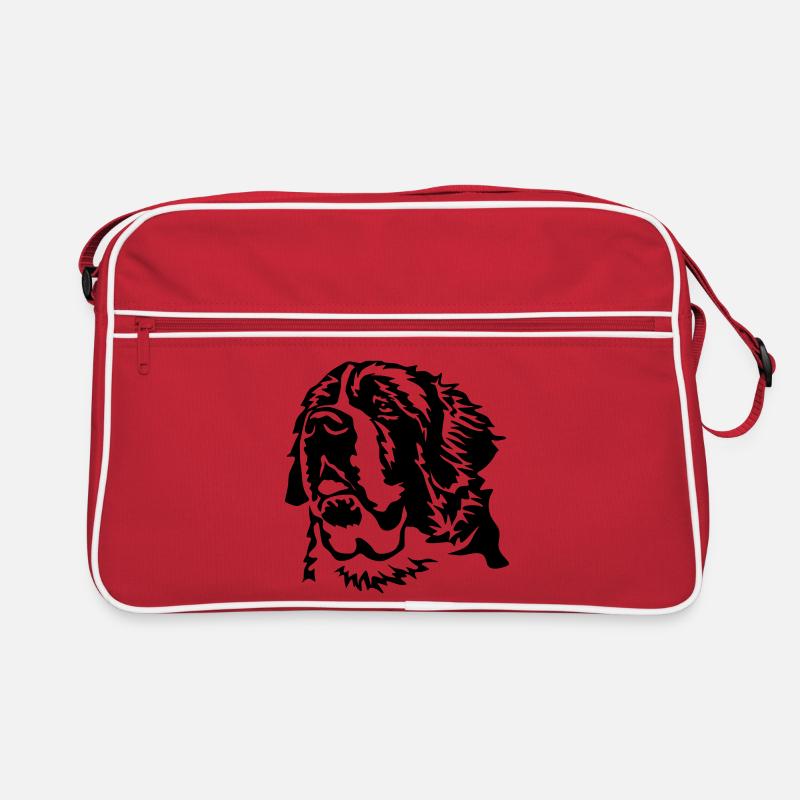 Saint Bernard head Retro Bag